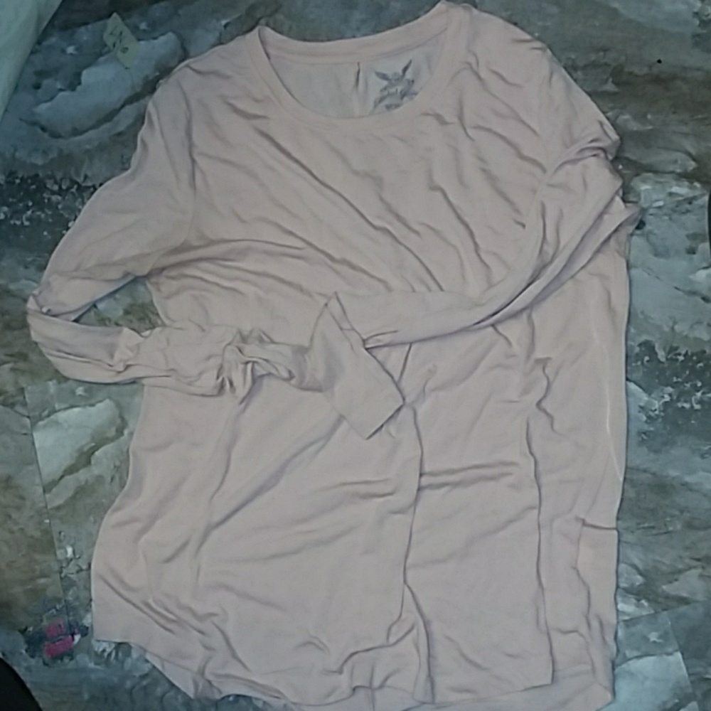 light pink long sleeve top